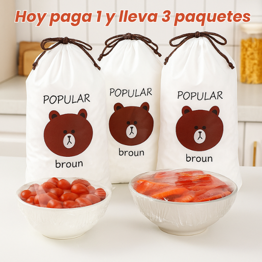 PAQUETE DE 100 BOLSAS FILM REUTILIZABLES|🎁Hoy paga 1 y lleva 3 paquetes 🎁