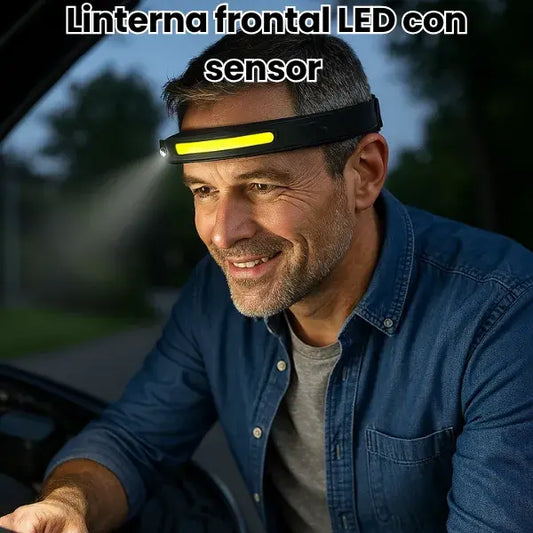 LIGHT 230° | Linterna frontal LED y USB con sensor