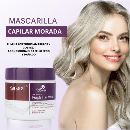 Máscarilla Capilar Morada- Fija el Color y Neutraliza Tonos.