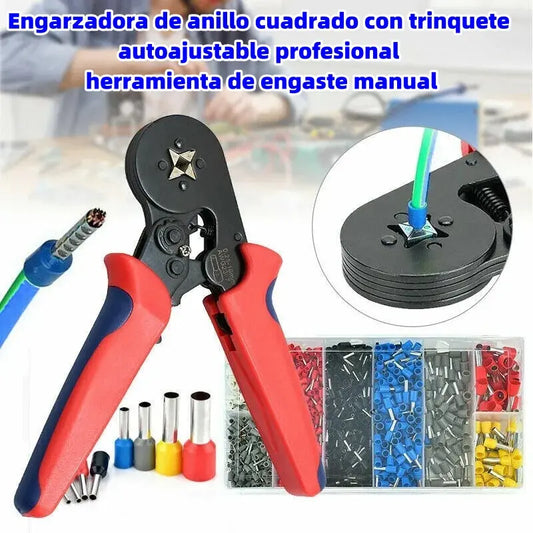 Kit de crimpado profesional 🔧| Incluye alicate + 1200 terminales de crimpado