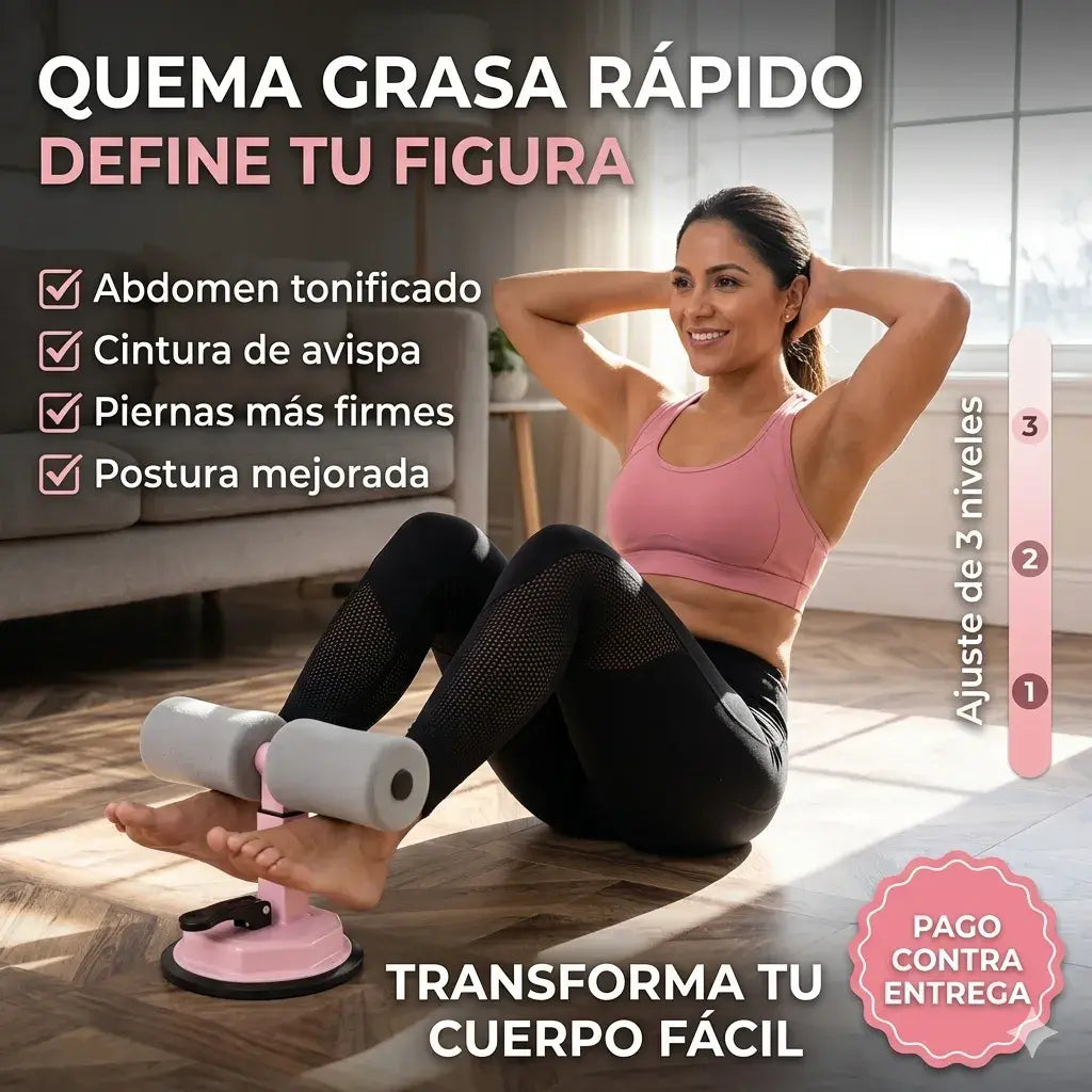 Asistente abdominal con ventosa y bandas elasticas