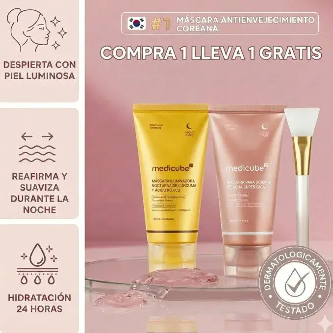 Medicube|  Mascarilla de Colágeno activo +  🎁 mascarilla anti manchas gratis