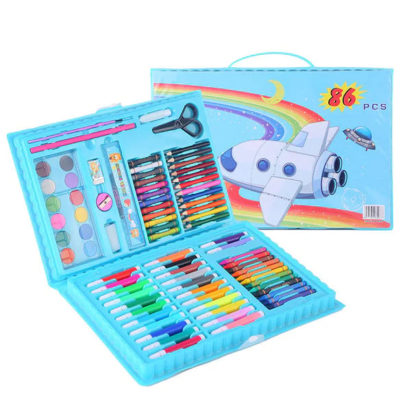 👨‍🎨 Set de arte creativo 6 en 1 con 208 piezas | 🎁 Regalo de navidad ideal para los pequeños artistas